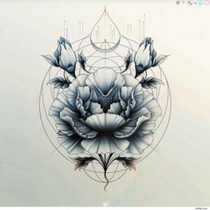 light-pattern – tattoo design ideas free ai generated – minimalist – for-fingers – Gallery: delicate-flowers-inkby-ai