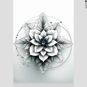 light-pattern – tattoo design ideas free ai generated – symbolic – for-side-torso – Gallery: delicate-flowers-inkby-ai