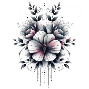 linear-form – tattoo design ideas free ai generated – subtle – for-fingers – Gallery: delicate-flowers-inkby-ai