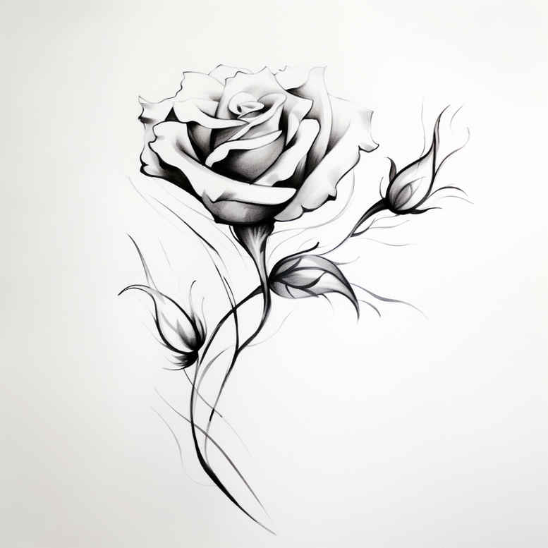 minimalist-style – tattoo design ideas free ai generated – mini-geometry – for-ankle – Gallery: delicate-flowers-inkby-ai