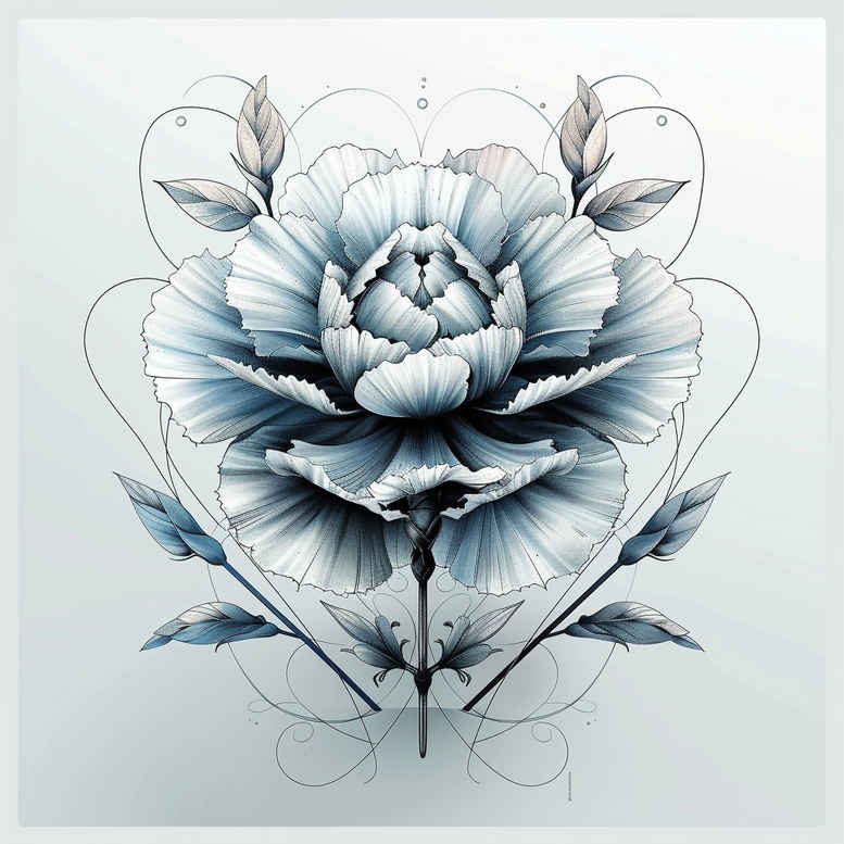 minimalist-style – tattoo design ideas free ai generated – simple-form – for-triceps – Gallery: delicate-flowers-inkby-ai