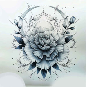natural-aesthetics – tattoo design ideas free ai generated – compact – for-collarbone – Gallery: delicate-flowers-inkby-ai