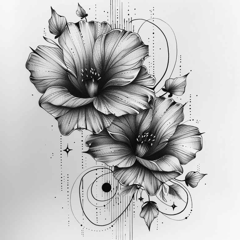 natural-aesthetics – tattoo design ideas free ai generated – iconic – for-biceps – Gallery: delicate-flowers-inkby-ai