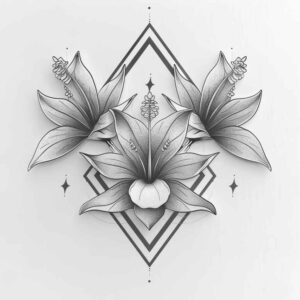 natural-aesthetics – tattoo design ideas free ai generated – ultra-thin – for-spine – Gallery: delicate-flowers-inkby-ai