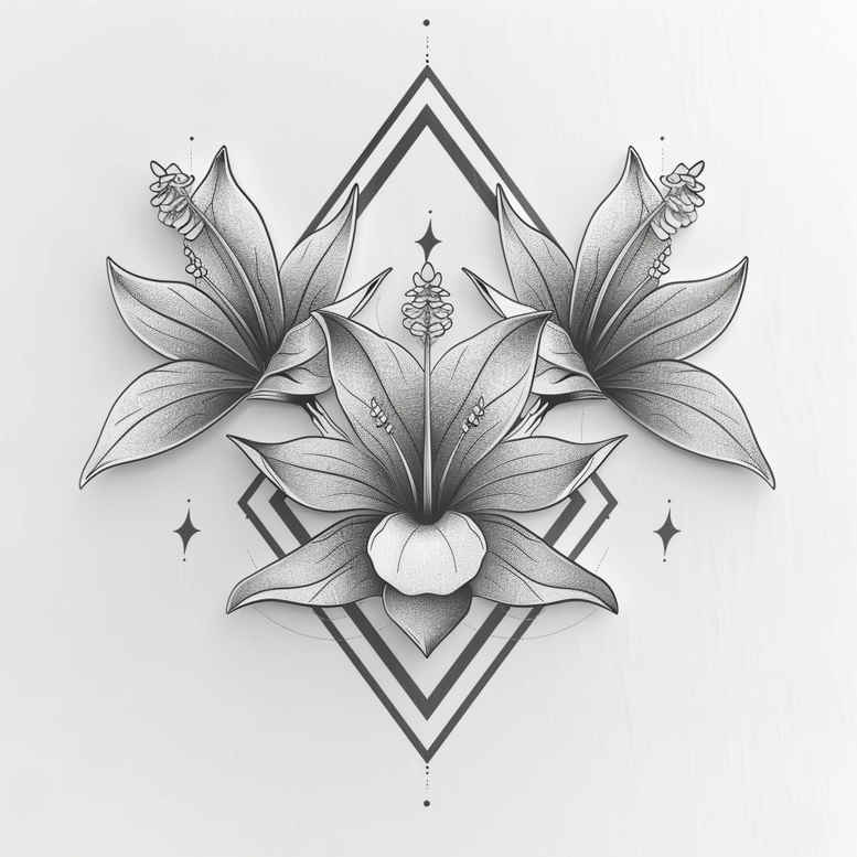 natural-aesthetics – tattoo design ideas free ai generated – ultra-thin – for-spine – Gallery: delicate-flowers-inkby-ai