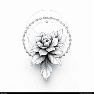 natural-shape – tattoo design ideas free ai generated – iconic – for-lower-back – Gallery: delicate-flowers-inkby-ai