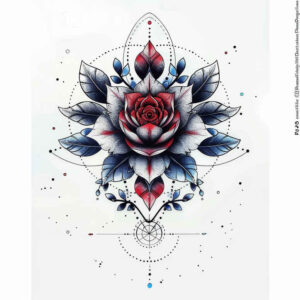 nature-in-tattoo – tattoo design ideas free ai generated – simple-icon – for-knee – Gallery: delicate-flowers-inkby-ai