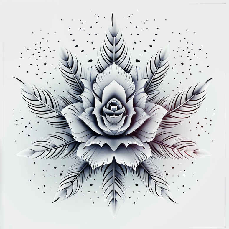 organic-line – tattoo design ideas free ai generated – nonintrusive – for-shin – Gallery: delicate-flowers-inkby-ai
