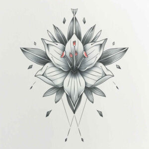 organic-line – tattoo design ideas free ai generated – outline-only – for-shoulder-blade – Gallery: delicate-flowers-inkby-ai