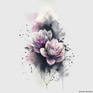 soft-composition – tattoo design ideas free ai generated – soft-touch – for-inner-arm – Gallery: delicate-flowers-inkby-ai