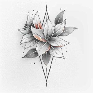 soft-composition – tattoo design ideas free ai generated – subtle-motif – for-shoulder – Gallery: delicate-flowers-inkby-ai
