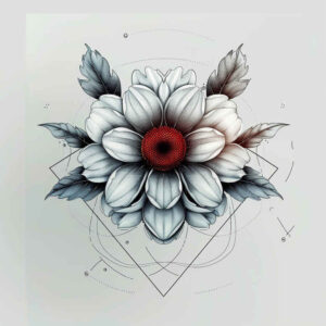 soft-line – tattoo design ideas free ai generated – refined-ink – for-shoulder – Gallery: delicate-flowers-inkby-ai