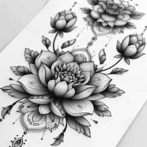 soft-transitions – tattoo design ideas free ai generated – gentle-angle – for-lower-arm – Gallery: delicate-flowers-inkby-ai