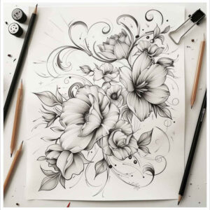 soft-transitions – tattoo design ideas free ai generated – nonintrusive – for-hand – Gallery: delicate-flowers-inkby-ai