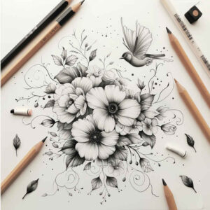 subtle-form – tattoo design ideas free ai generated – lightweight – for-foot – Gallery: delicate-flowers-inkby-ai