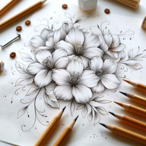 subtle-light-play – tattoo design ideas free ai generated – lightweight – for-hip – Gallery: delicate-flowers-inkby-ai