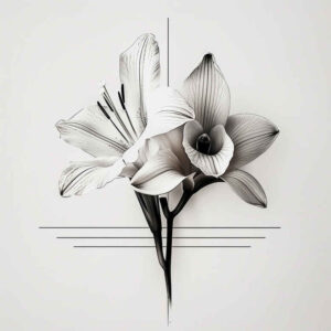 subtle-lines – tattoo design ideas free ai generated – empty-space – for-nape – Gallery: delicate-flowers-inkby-ai