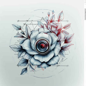 subtle-tattoo – tattoo design ideas free ai generated – monochrome – for-abdomen – Gallery: delicate-flowers-inkby-ai
