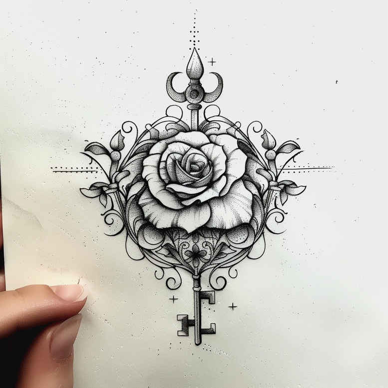 subtle-transitions – tattoo design ideas free ai generated – airy-touch – for-hand – Gallery: delicate-flowers-inkby-ai