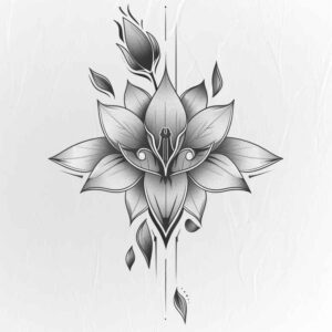 subtle-transitions – tattoo design ideas free ai generated – dainty – for-stomach – Gallery: delicate-flowers-inkby-ai
