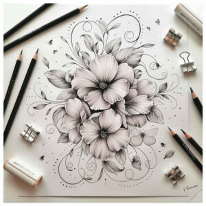 subtle-transitions – tattoo design ideas free ai generated – point-minimal – for-forearm – Gallery: delicate-flowers-inkby-ai