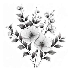 delicate-flowers tattoo design ideas bare artistic shading represents courage