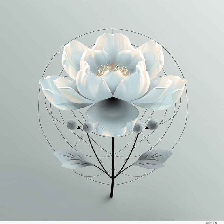 delicate-flowers tattoo design ideas pure outline artistic shading strength and power