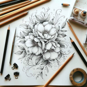 delicate-flowers tattoo design ideas minimalist blooming for back