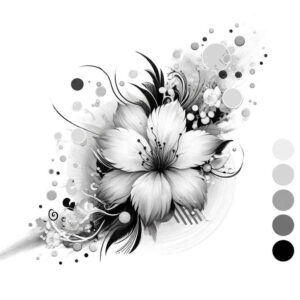 delicate-flowers tattoo design ideas simple form blooming for thigh