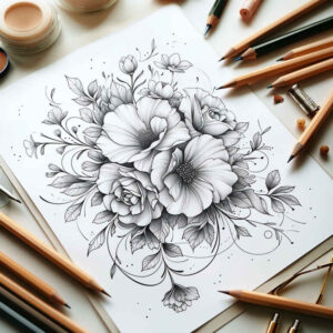 delicate-flowers tattoo design ideas pure design botanical accuracy symbolising perseverance