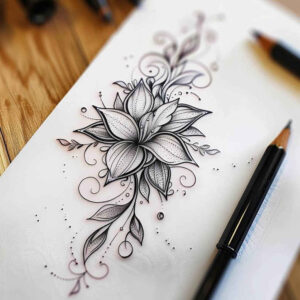 delicate-flowers tattoo design ideas punctual delicate layering for fingers