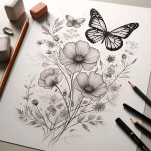 delicate-flowers tattoo design ideas quiet delicate layering for side torso