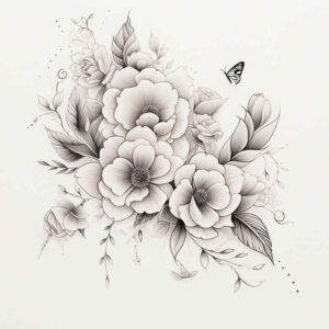 delicate-flowers tattoo design ideas abstract delicate layering shows resilience