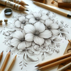 delicate-flowers tattoo design ideas soft touch delicate stems for chest