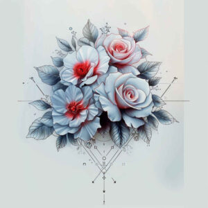 delicate-flowers tattoo design ideas few strokes delicate stems for spine