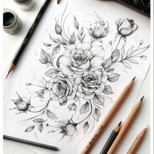 delicate-flowers tattoo design ideas single line delicate stems symbol of perseverance