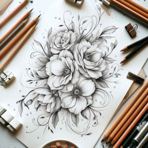 delicate-flowers tattoo design ideas subtle delicate stems symbol of strength