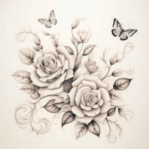 delicate-flowers tattoo design ideas minimalist script detailed blossoms for lower arm