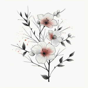 delicate-flowers tattoo design ideas short stroke detailed veins for foot