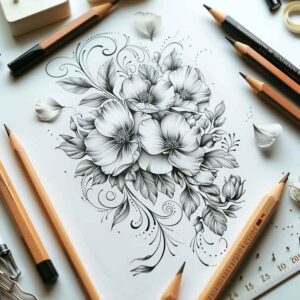 delicate-flowers tattoo design ideas clean shape elegant represents strength