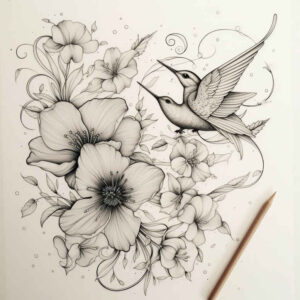 delicate-flowers tattoo design ideas delicate fine linework for hip