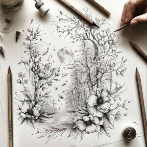delicate-flowers tattoo design ideas gentle angle fine linework represents resilience