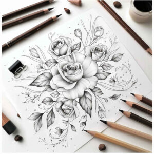 delicate-flowers tattoo design ideas plain fine linework symbol of courage