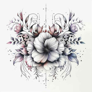 delicate-flowers tattoo design ideas negative space floral motifs embodying endurance