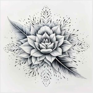 delicate-flowers tattoo design ideas fine line floral motifs for knee