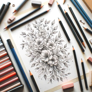 delicate-flowers tattoo design ideas fine line flowing lines embodying strength