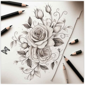 delicate-flowers tattoo design ideas little tattoo flowing lines for sternum