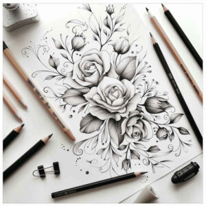 delicate-flowers tattoo design ideas clean shape fresh courage and power