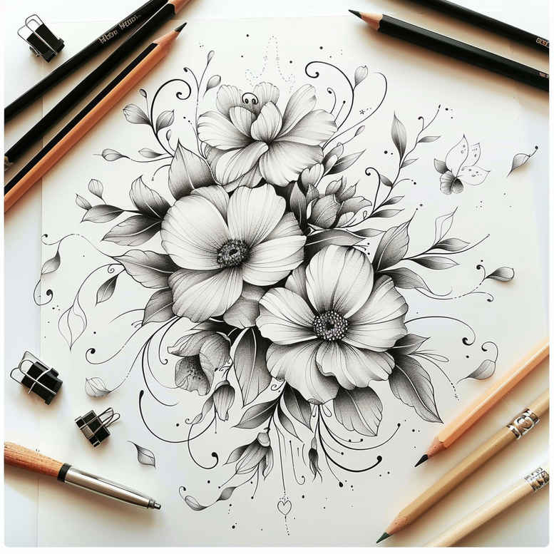 delicate-flowers tattoo design ideas subtle motif fresh for temple