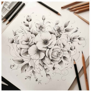 delicate-flowers tattoo design ideas no excess fresh represents endurance